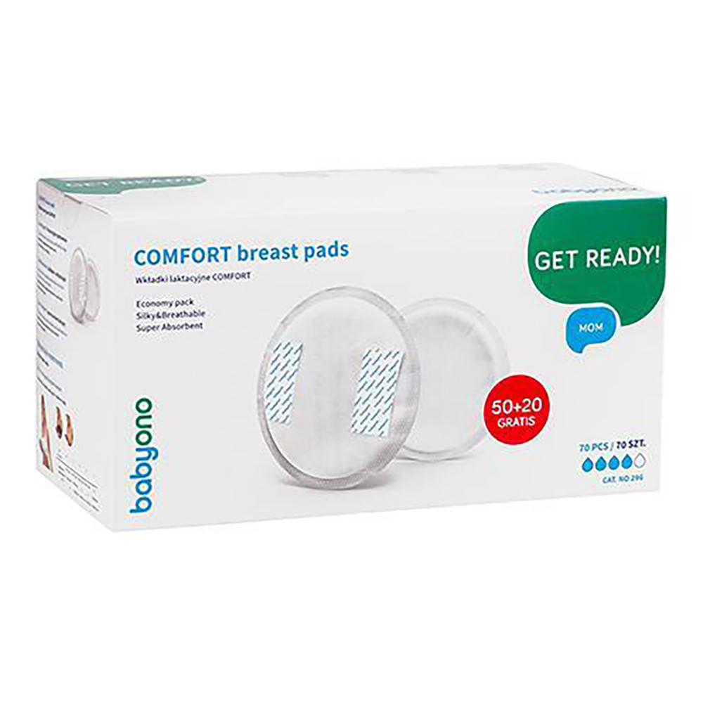 

Лактационные вкладыши BabyOno Comfort, 70 шт. (5901435407400)