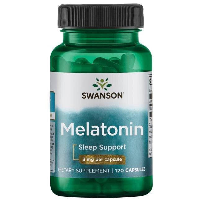 

Мелатонин, Melatonin, Swanson, 3 мг, 120 капсул