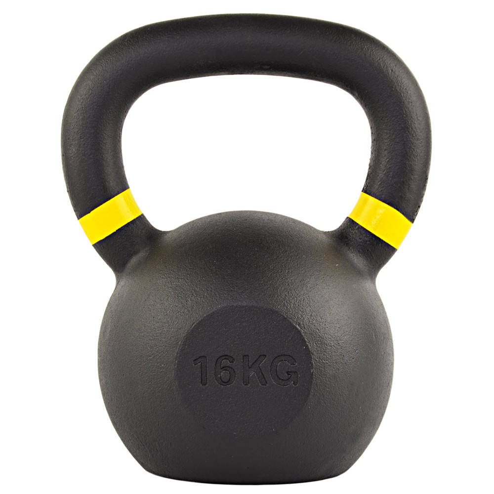 

Гиря чугунная 16 кг для кроссфита Stein Premium черная для дома и спортзала без запаха, Черный