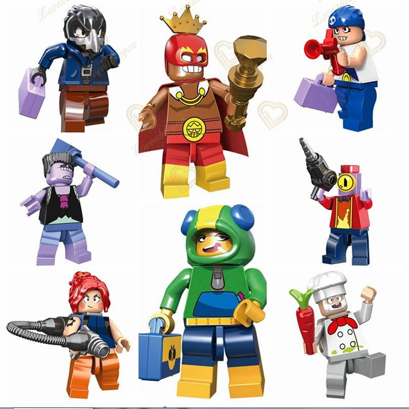 

Фигурки человечки по игре Бравл Старс Brawl Stars для лего lego 8 шт
