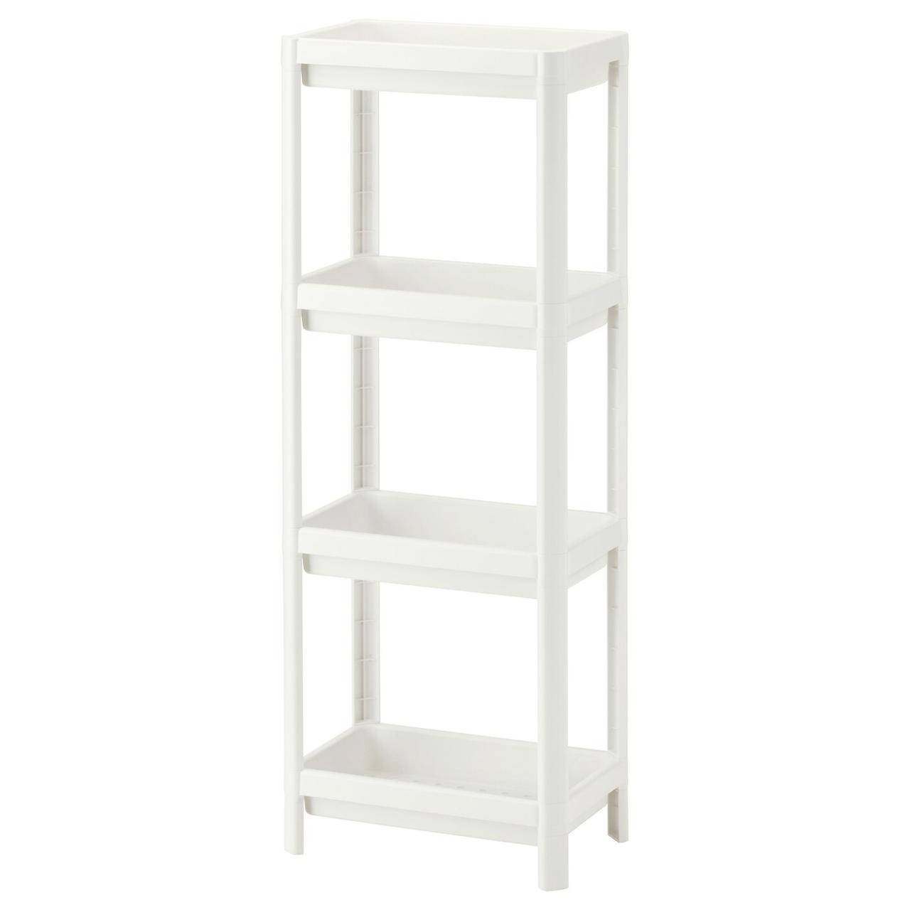

Стеллаж IKEA VESKEN белый пластик
