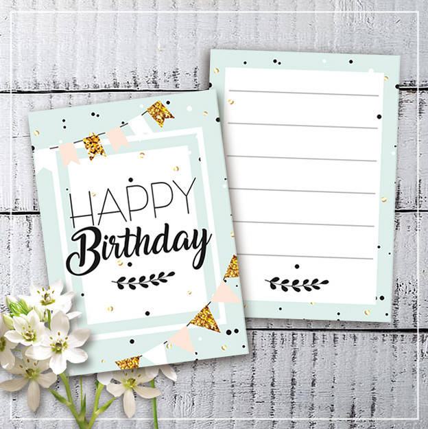 

Мини открытки "Happy Birthday" (10 штук)
