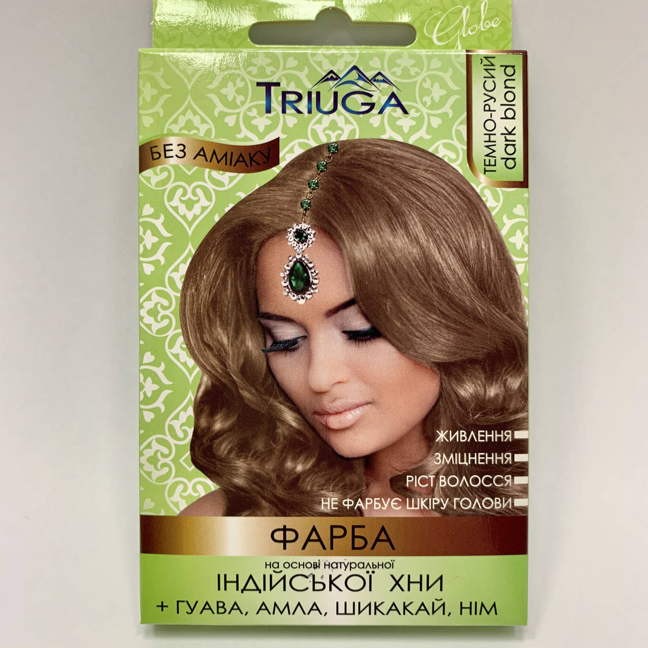 

Природная краска для волос на основе хны темно-русый, 25 г, Триюга