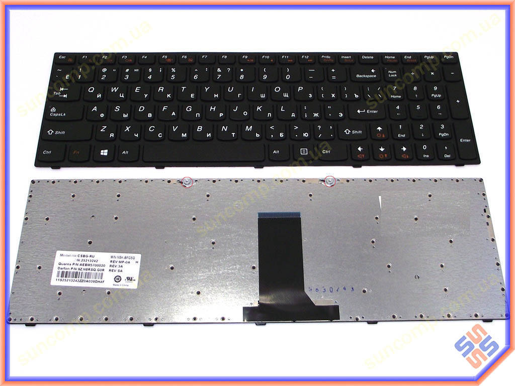 

Клавиатура для LENOVO IdeaPad B5400, M5400, M5400A, M5400AT ( RU Black, Черная рамка) . Оригинал., Черный