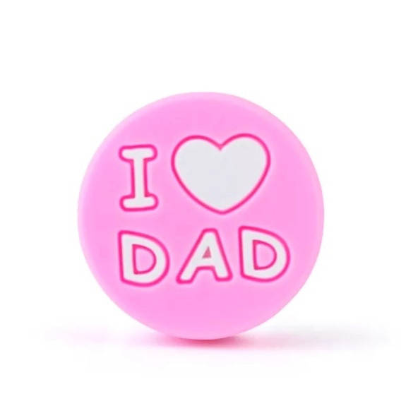 

I❤DAD бусина силиконовая Розовый