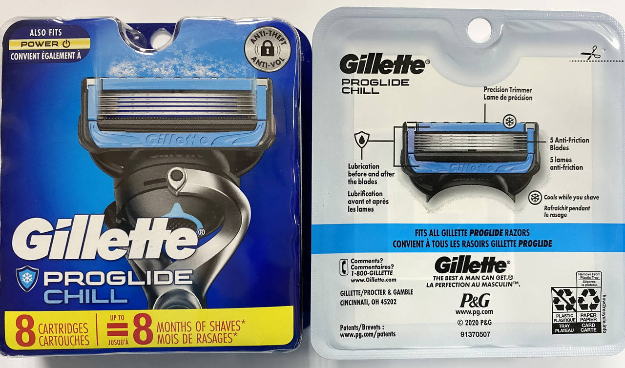 

Gillette Proglide Chill Power Оригинал США 8шт.