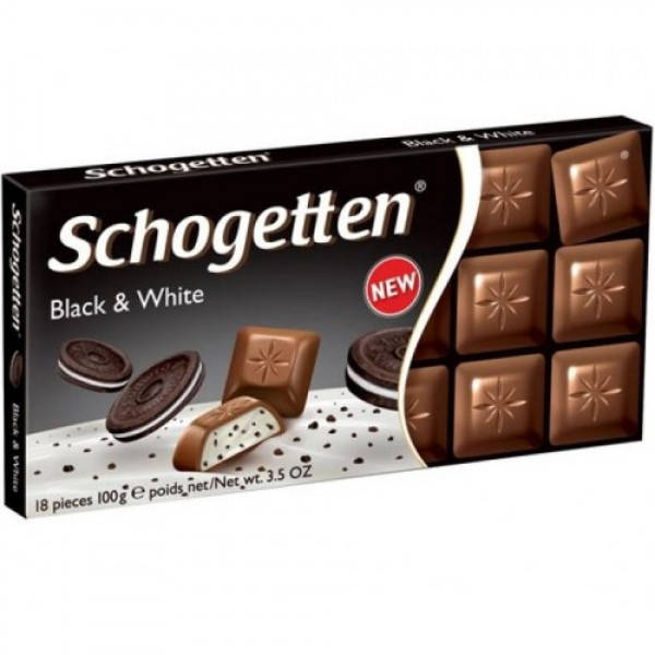 

Шоколад Schogetten Black & White молочный с печеньем, 100 г