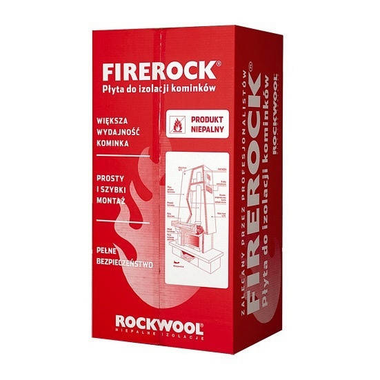 

Вата для камінів та печей ROCKWOOL Firerock 1000x600x30мм