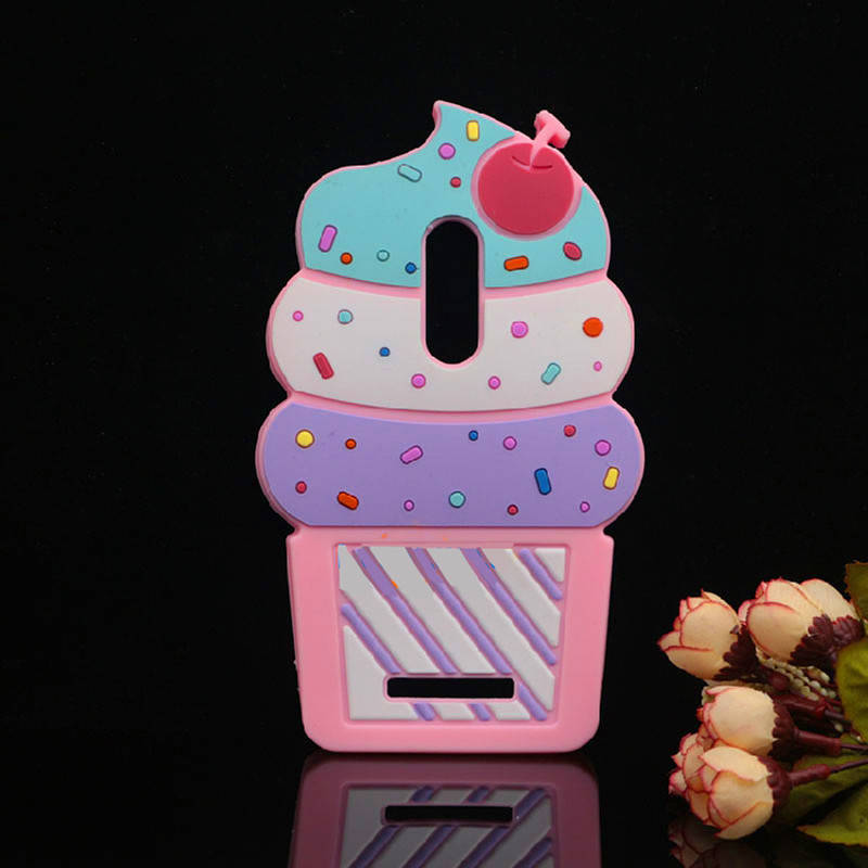 

Резиновый 3D чехол для Xiaomi RedMi Note 4 Ice cream, Разные цвета