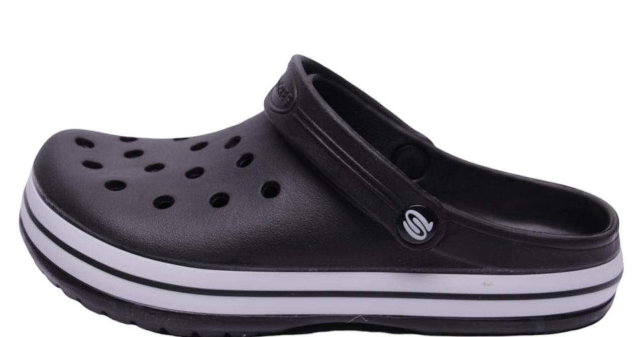 

Кроксы черные сабо с большими дырками "Like Crocs", женские , подросток. 39