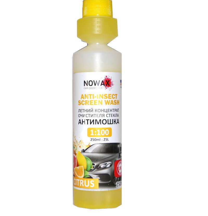 

Омыватель летний (антимошка) NOWAX Anti-Insect Screen Wash цитрус NX25025 250мл