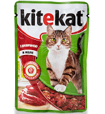 

Kitekat (Кітікет) паучі для кішок 100гр (смак уточняйте)