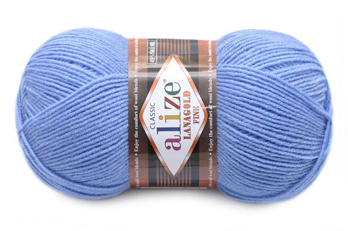 

Alize LanaGold Fine, голубой №40