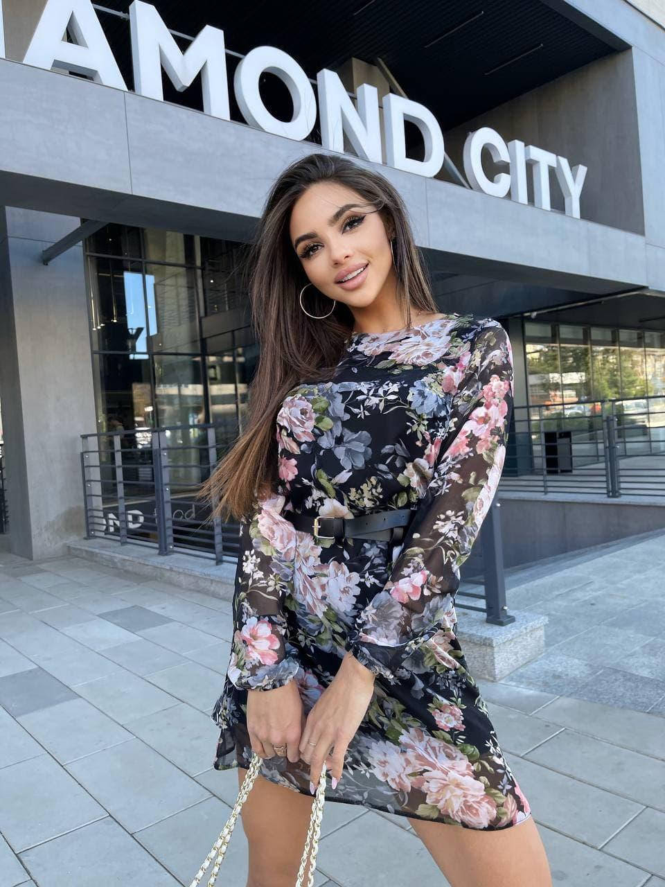 

Нежное воздушное платье шифон на подкладе