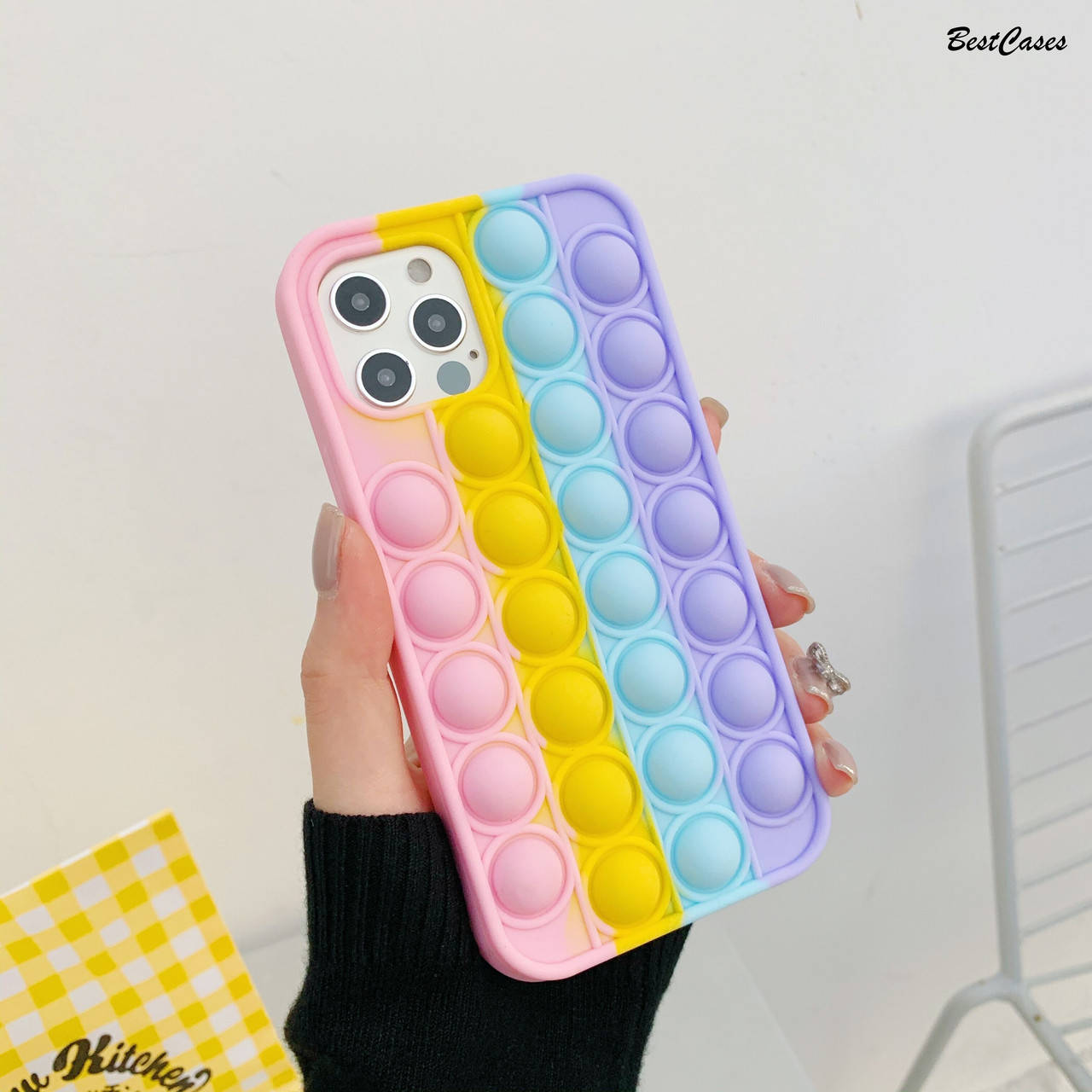 

Чехол антистресс Pop it для iPhone 11Pro / 11ProMax, силиконовый чехол поп ит антистресс для айфон с пупыркой, Разные цвета