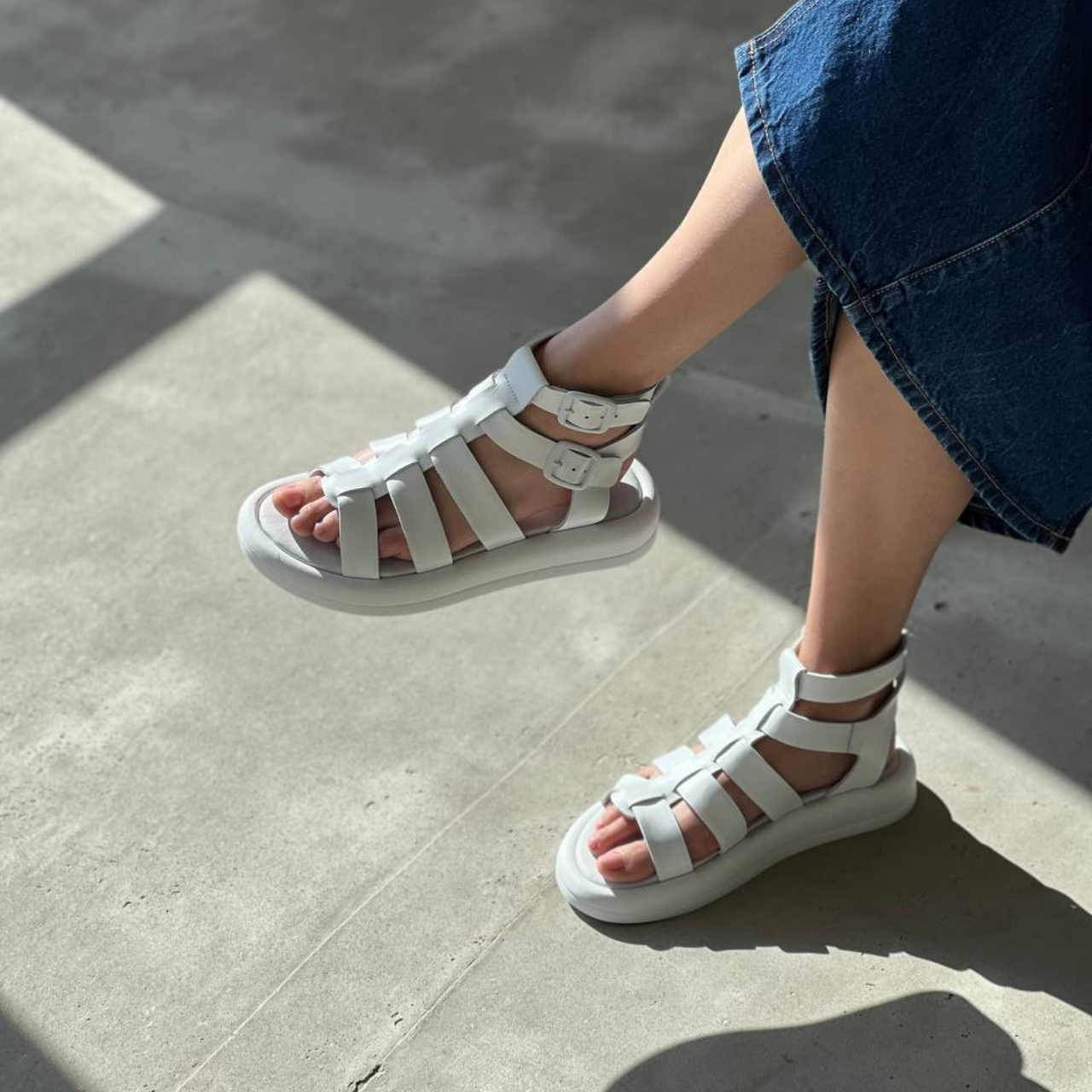 

Женские босоножки из натуральной кожи, женские кожаные босоножки, босоножки женские летние белые дорис