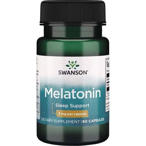 

Мелатонин, Melatonin, Swanson, 3 мг, 60 капсул