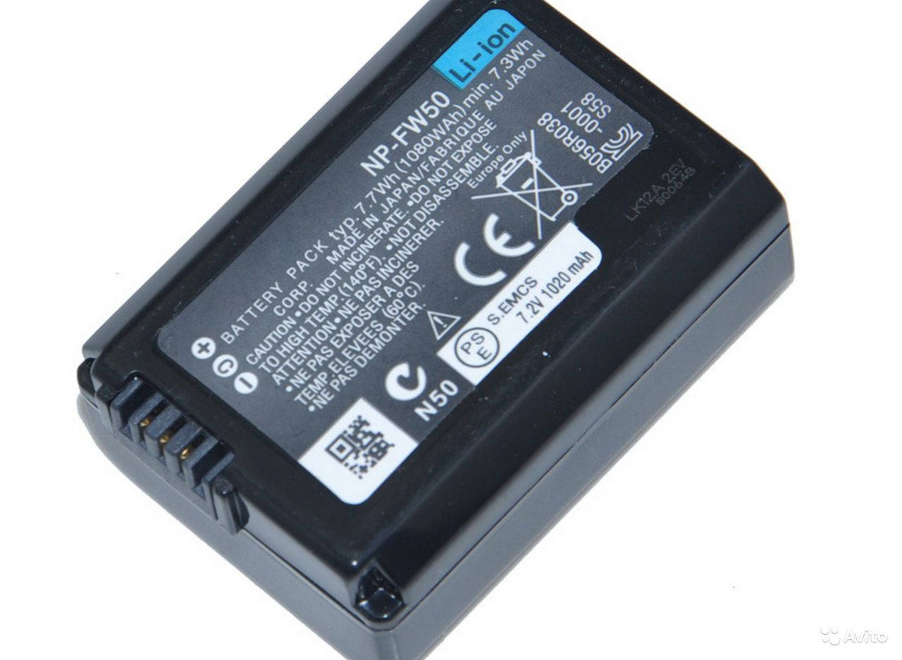 

АККУМУЛЯТОР SONY NP-FW50 3,6V 1080mAh Li-Ion