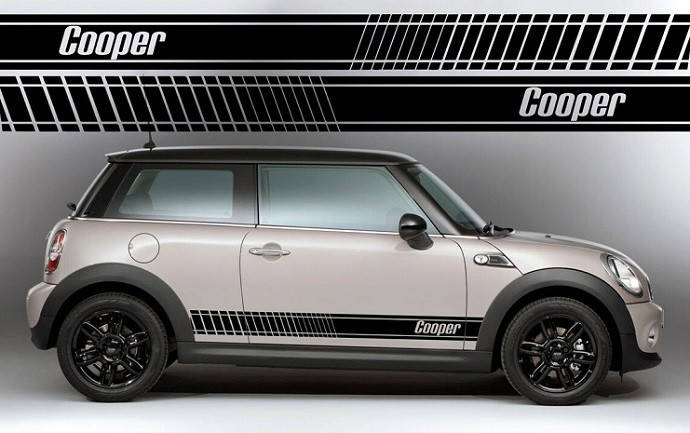 

Полосы на двери авто 3D TUNING STUDIO Купер 980х120х0.060мм=4штуки, Черный