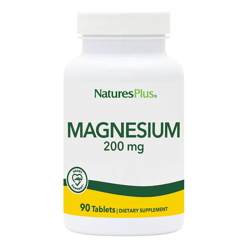 

Natures Plus, Magnesium 200 мг (90 таб.), магний хелат
