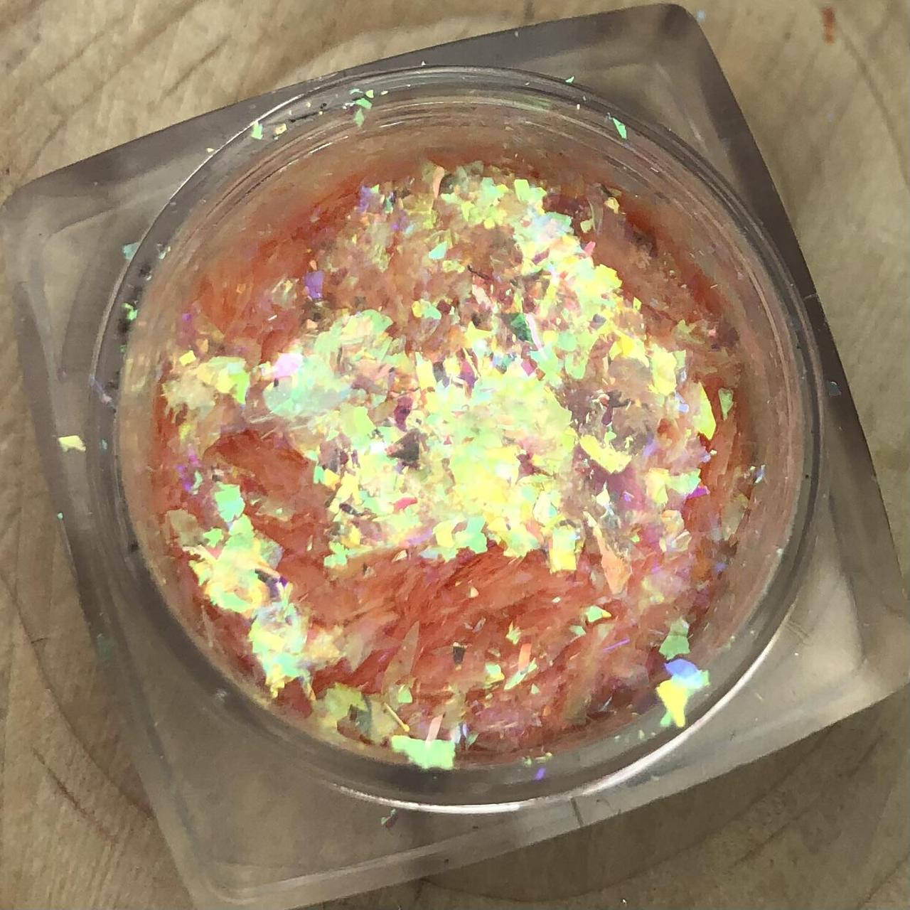 

Декор для ногтей NailApex хлопья №20 Персиковая голограмма