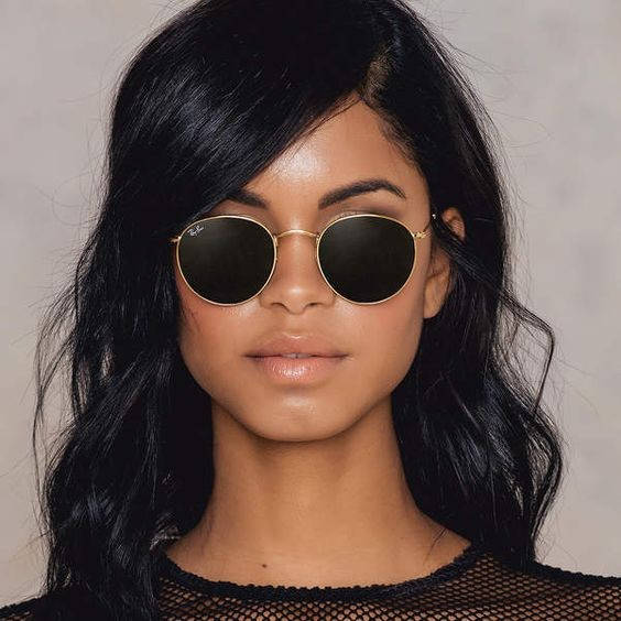 

Очки Ray Ban 3447 Round Metal Линзы Стекло солнцезащитные копи Rayban Рай бан Рэйбен рэй бен круглые, Золотистый