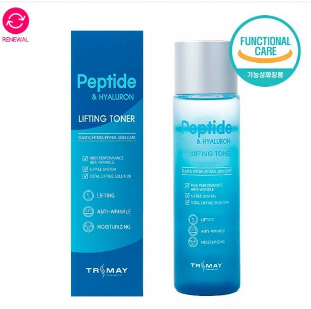 

​Тонер с пептидами и гиалуроновой кислотой Trimay Peptide & Hyaluron Lifting Toner 200 мл