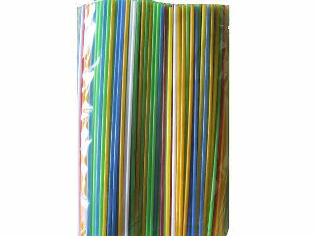 

Трубочки алкогольные 21см 500шт прямые ассорти