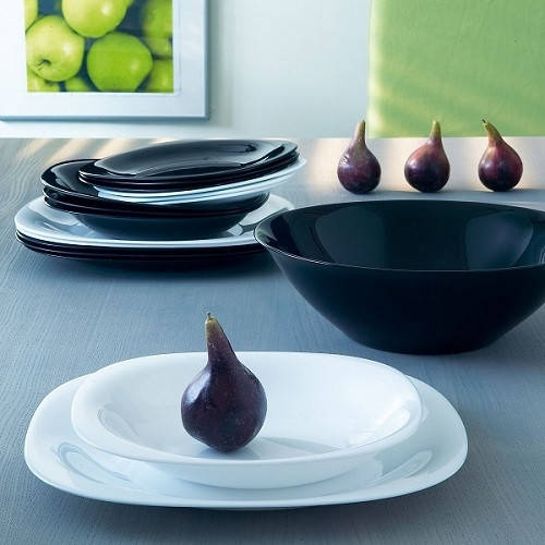 

Столовый сервиз Luminarc N1491 Carine Black-White 19предметов