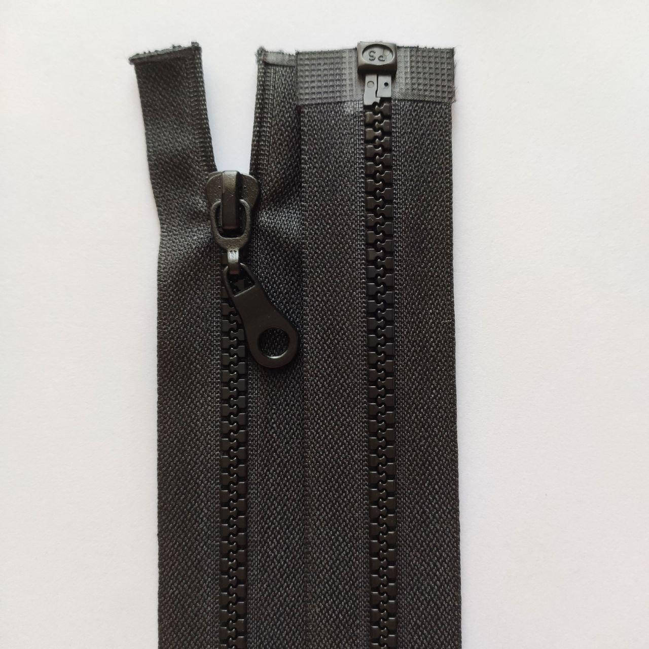 

Черные тракторные разъемные молнии 50, 55, 60, 65, 70 см с одним бегунком 600, Черный