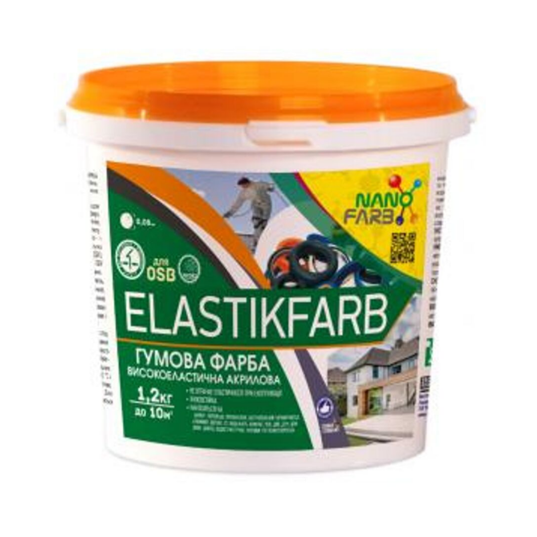 

Резиновая краска NanoFarb Elastikfarbe белый 12кг