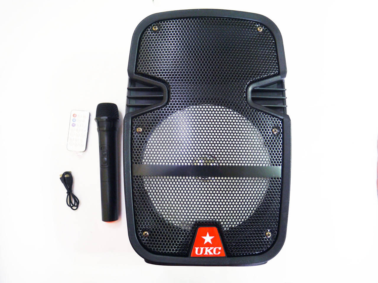 

UKC HS-008BT 8" Беспроводная портативная bluetooth колонка - чемодан с караоке