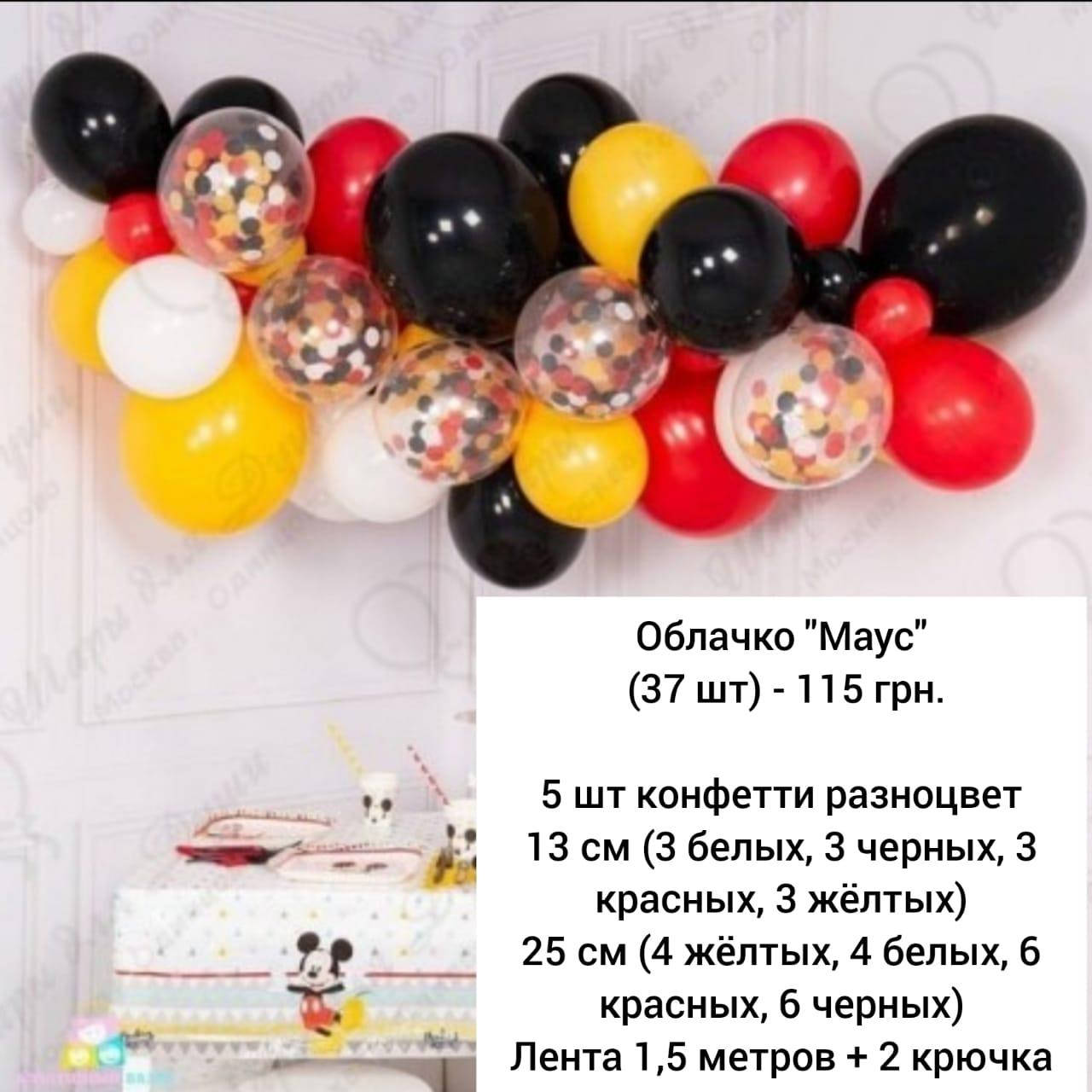 

Арка гирлянда из воздушных шаров ОБЛАЧКО МАУС