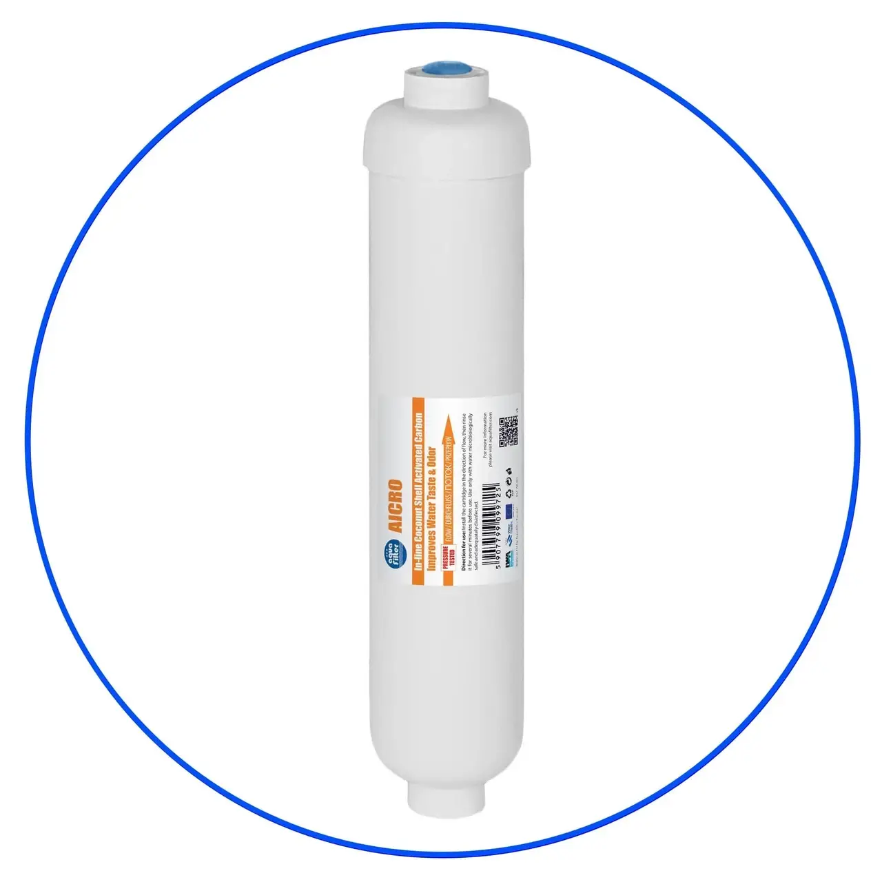 

Картридж угольный Aquafilter AICRO линейный, с резьбой на 1/4 дюймов NPT, 2 х 10 дюймов. Для очистки воды