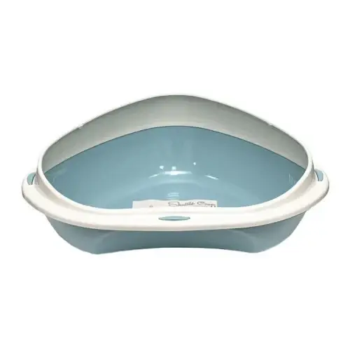 

Туалет угловой с бортиком Georplast Shuttle Corner для кошек, 49×40×17.5 см, голубой