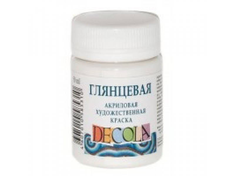 

Краска акриловая DECOLA белая, глянцевая, 50мл, Белый