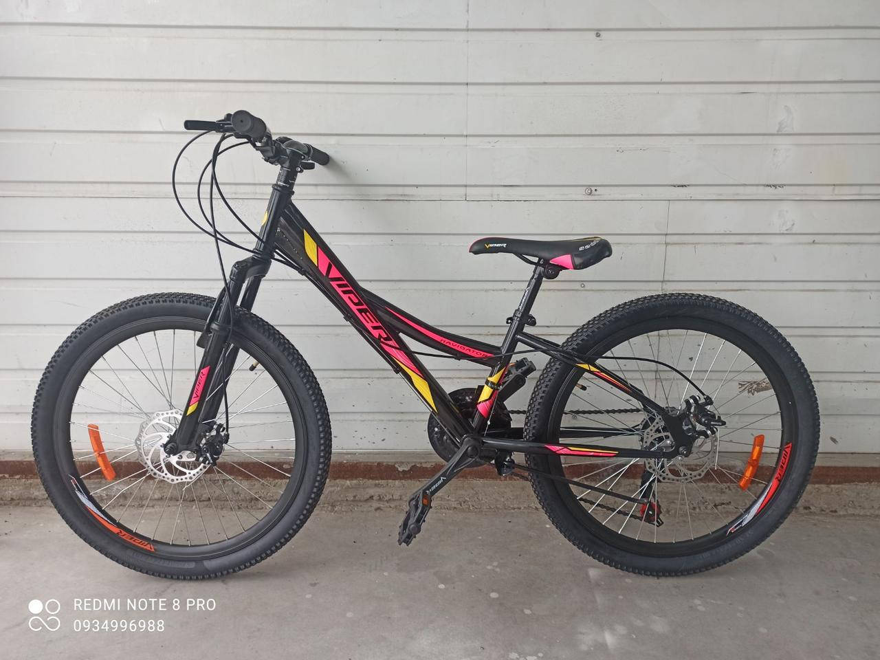 

Горный велосипед Viper Navigator 24"D низкая рама 12" черно-розовый, Черный