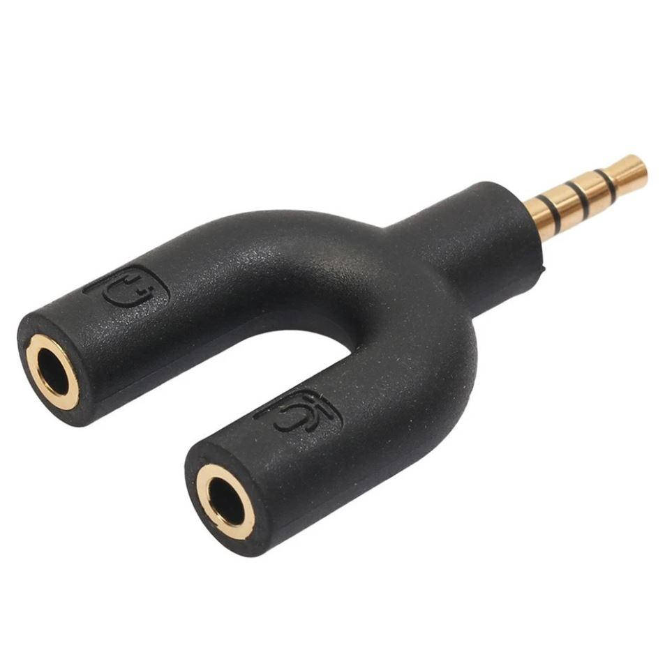 

Кабель и переходник jack 3.5 mm - 2 Jack F 3.5 mm микрофон и наушники