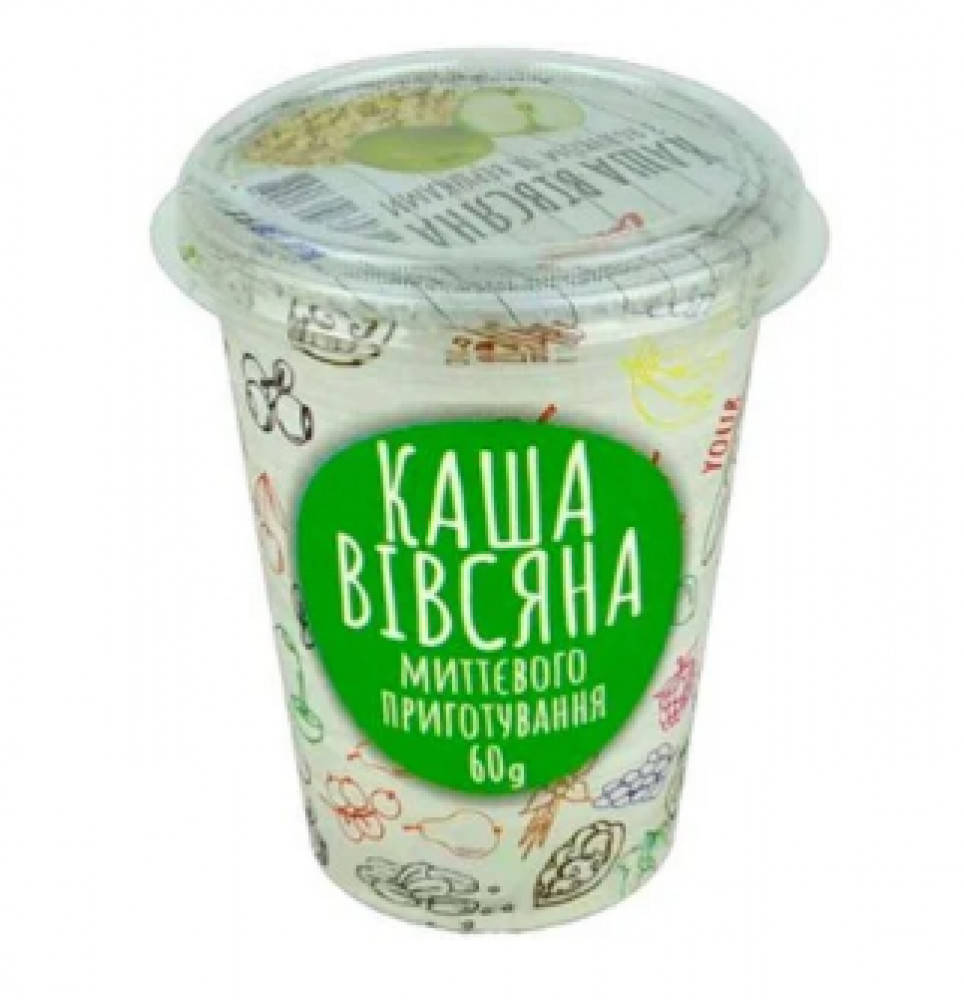 

Каша быстрого приготовления овсянка с яблоком и сливками Илна 60 г