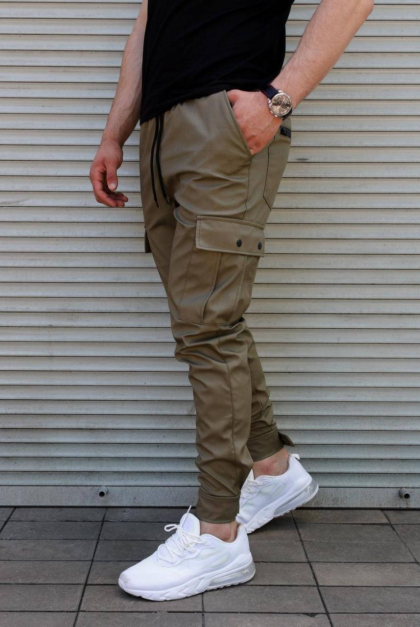 

Джоггеры цвета хаки с карманами карго