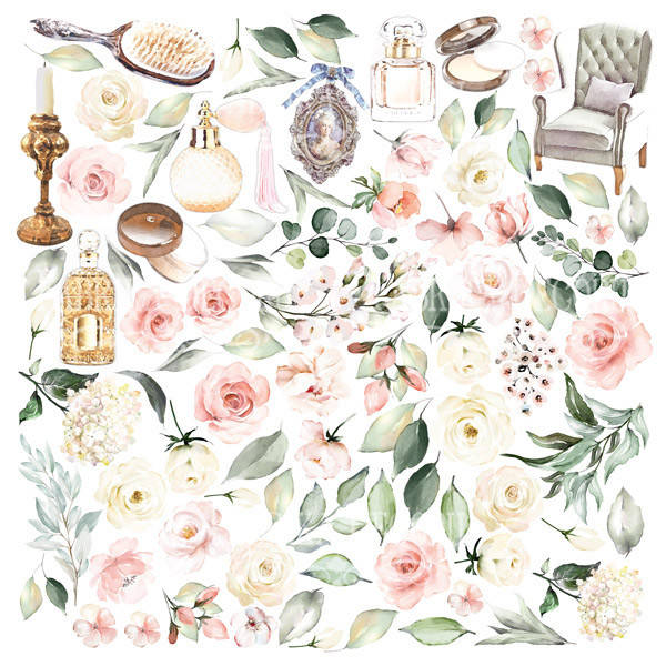 

Папір з картинками для вирізання - Tenderness and love - Fabrika Decoru - 30x30