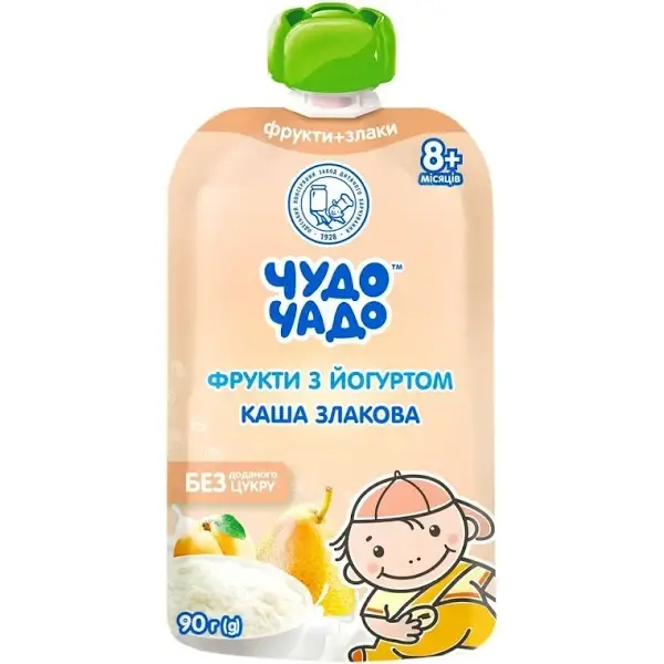 

Пюре Чудо-Чадо 90 г (Пауч) Пюре фрукти-йогурт - каша злакова