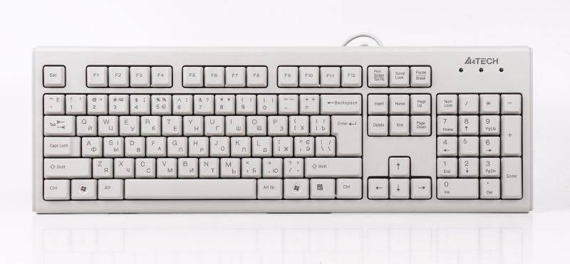 

Клавиатура A4Tech USB, w/Ukr.keys, Черный