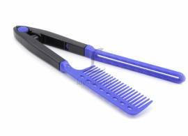 

Расческа Scallop черно-синяя, 24 см, пластик, гребешок, расческа для моделирования, Синий