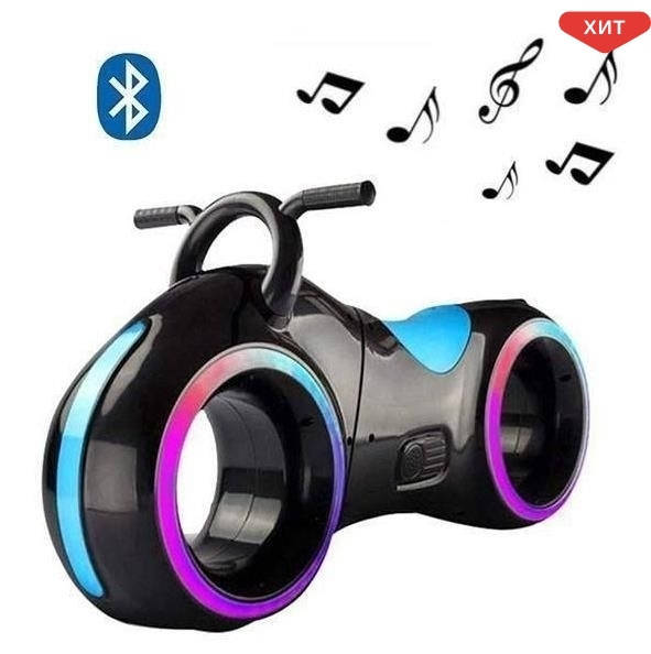 

Детский беговел tron bike трон байк от года для самых маленьких детей с LED-подсветкой, Черный с голубым