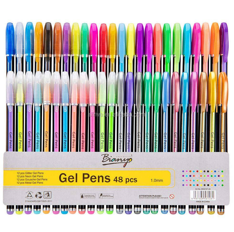 

Набор гелевых ручек Bianyo 48 цветов, гелевые разноцветные ручки для рисования