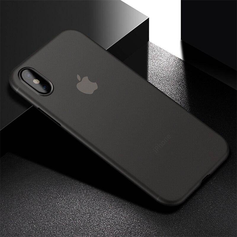 

Тонкий матовый чехол для iPhone X XS ультратонкий пластиковый, Темно-серый