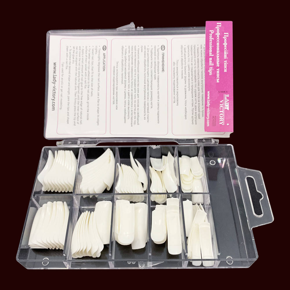 

Набор типс квадратных для наращивания 100 шт.белые фасовка в пакетиках!, Белый