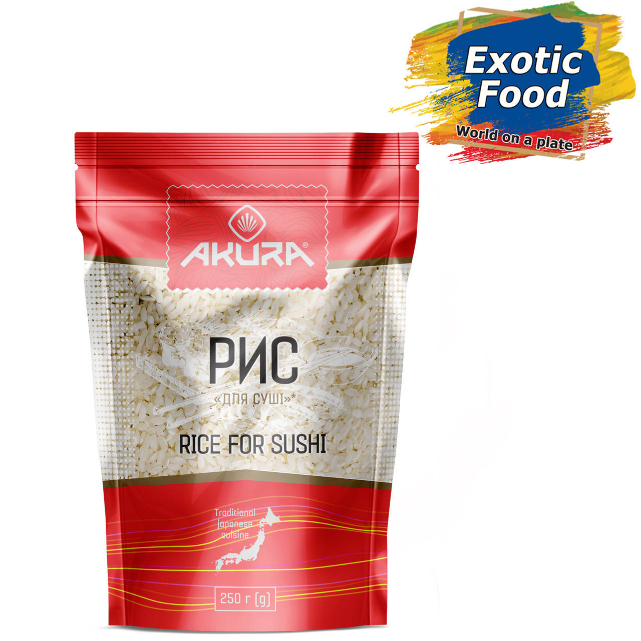 

Рис для приготовления роллов ТМ "AKURA" 250г