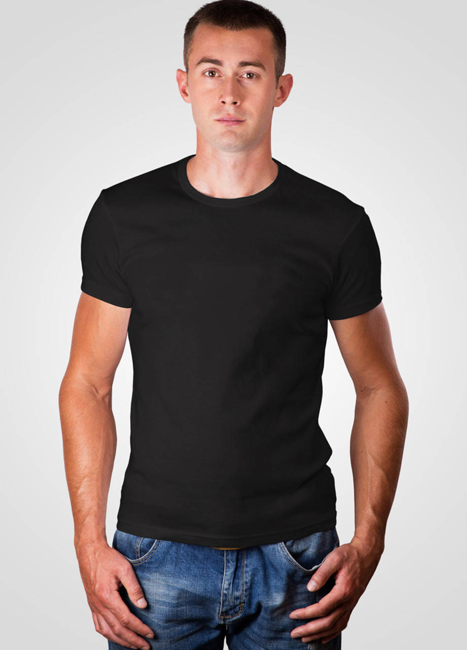 

Мужская черная базовая футболка Мальта 19М319-17 XL (2901000227375)